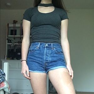 Aeropostale Grey Collared Top